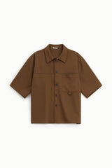 CAMICIA MANICA CORTA CON TASCHINO FRONTALE - IMPERIAL - ART. C1PLCY - COL. NUTELLA