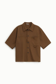 CAMICIA MANICA CORTA CON TASCHINO FRONTALE - IMPERIAL - ART. C1PLCY - COL. NUTELLA