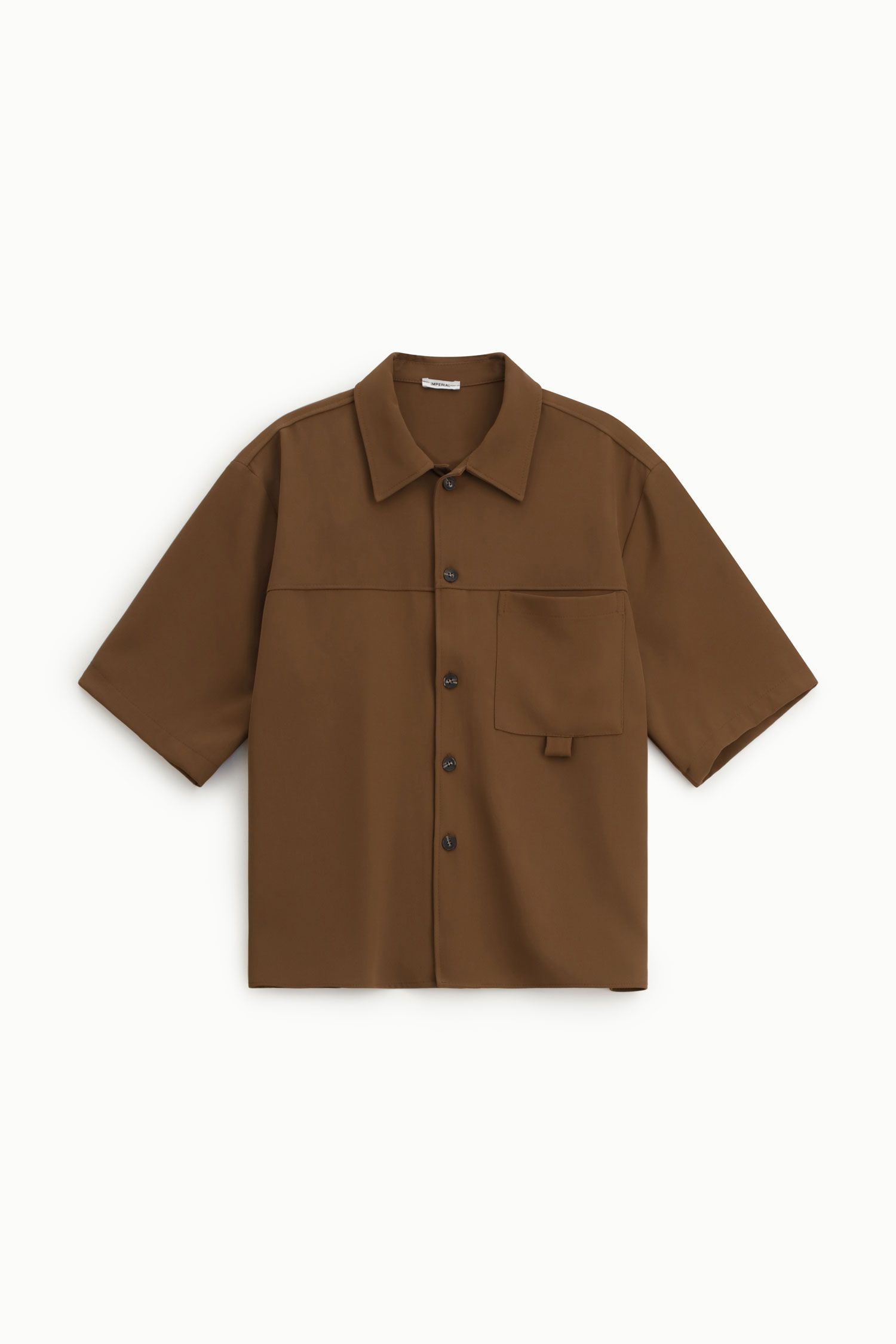 CAMICIA MANICA CORTA CON TASCHINO FRONTALE - IMPERIAL - ART. C1PLCY - COL. NUTELLA