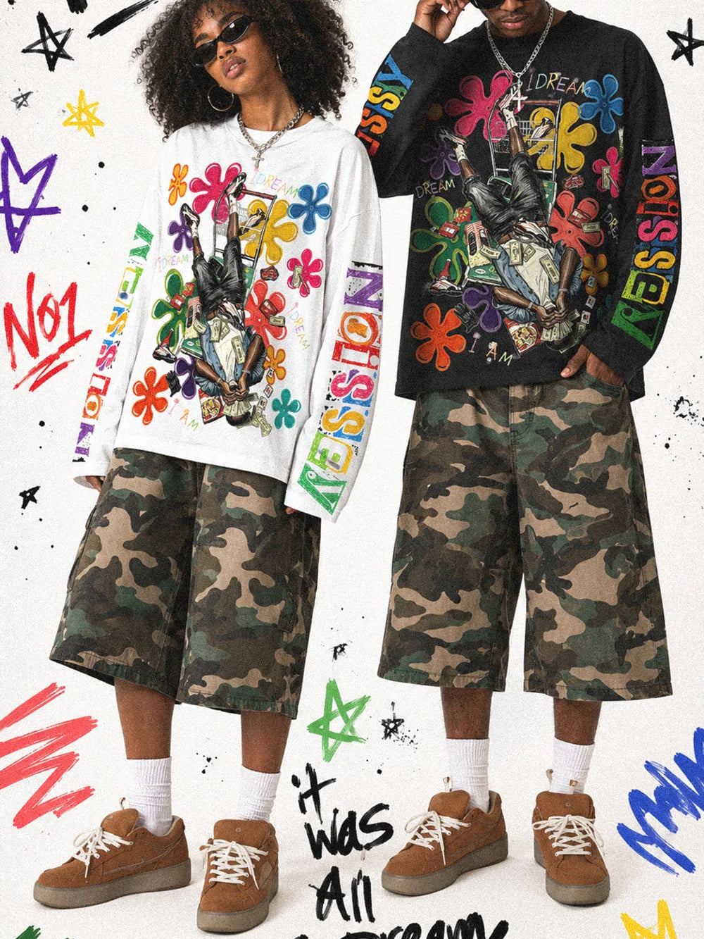 T-SHIRT NOISSEY LONG SLEEVE  STAMPA FIORI IDREAM