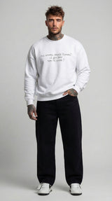 FELPA GIROCOLLO UOMO BIANCO  CON RICAMO MA ANCORA?  - BERNA - ART. 261080 -2