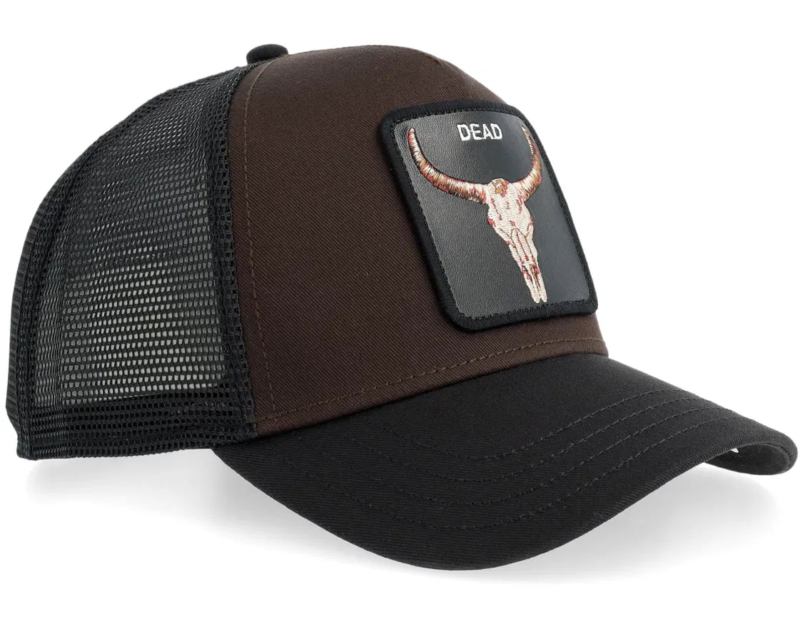 CAPPELLO GOORIN BROS BLACK BROWN DEAD SKULL