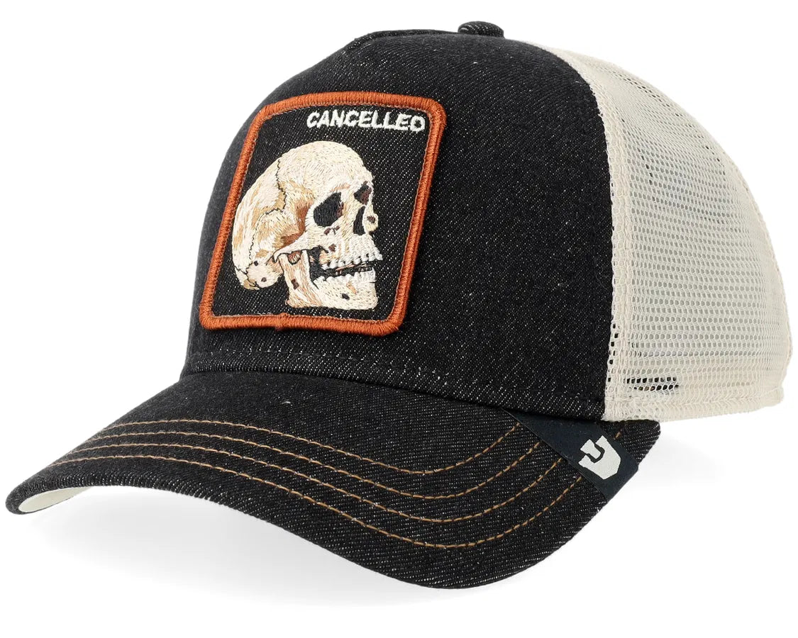 CAPPELLO GOORIN BROS DENIM SKULL DARK ART CANCELLED