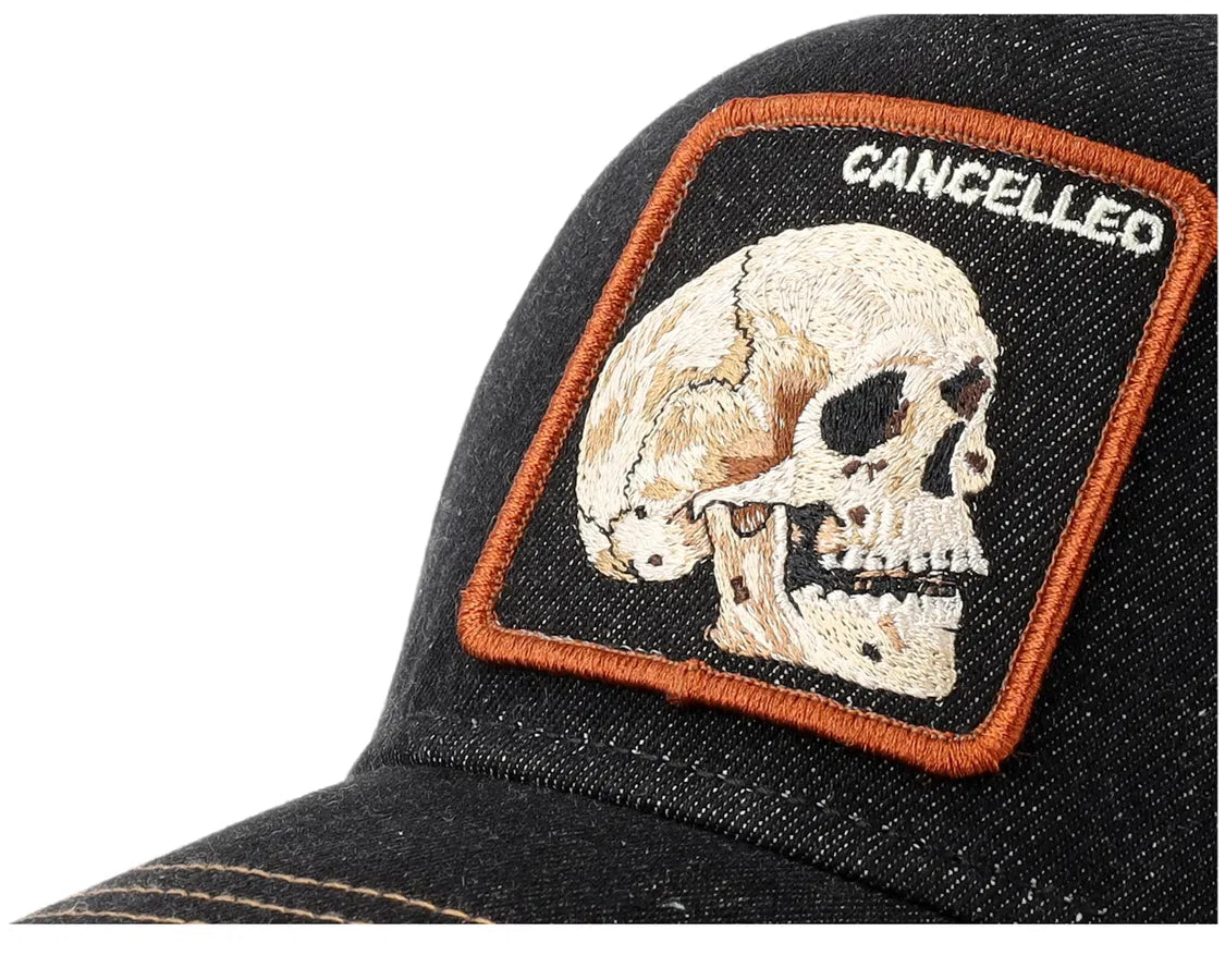 CAPPELLO GOORIN BROS DENIM SKULL DARK ART CANCELLED