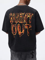T-SHIRT NOISSEY  BLACK  BOXYFIT OVERSIZE ART BURNT OUT