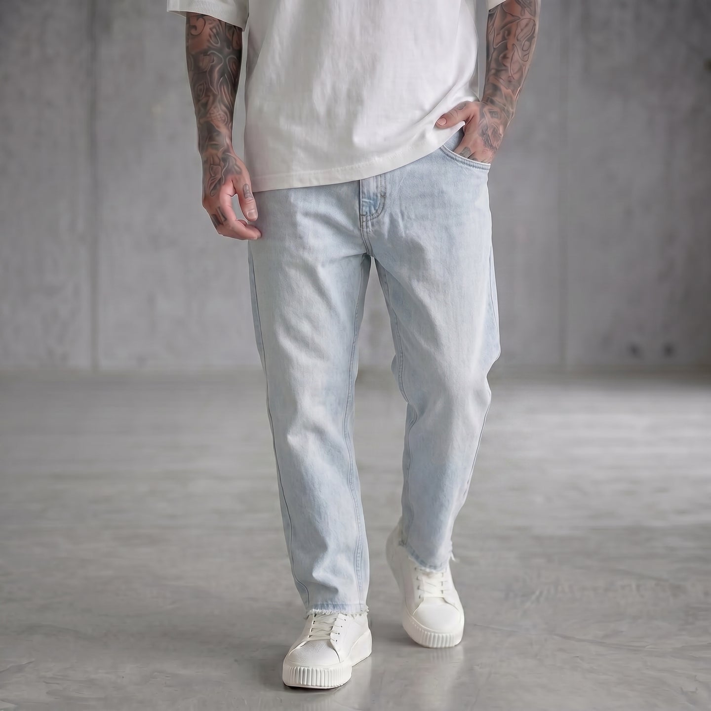 JEANS CARROT BERNA BLEACH  ART 261426-30  MARACANA
