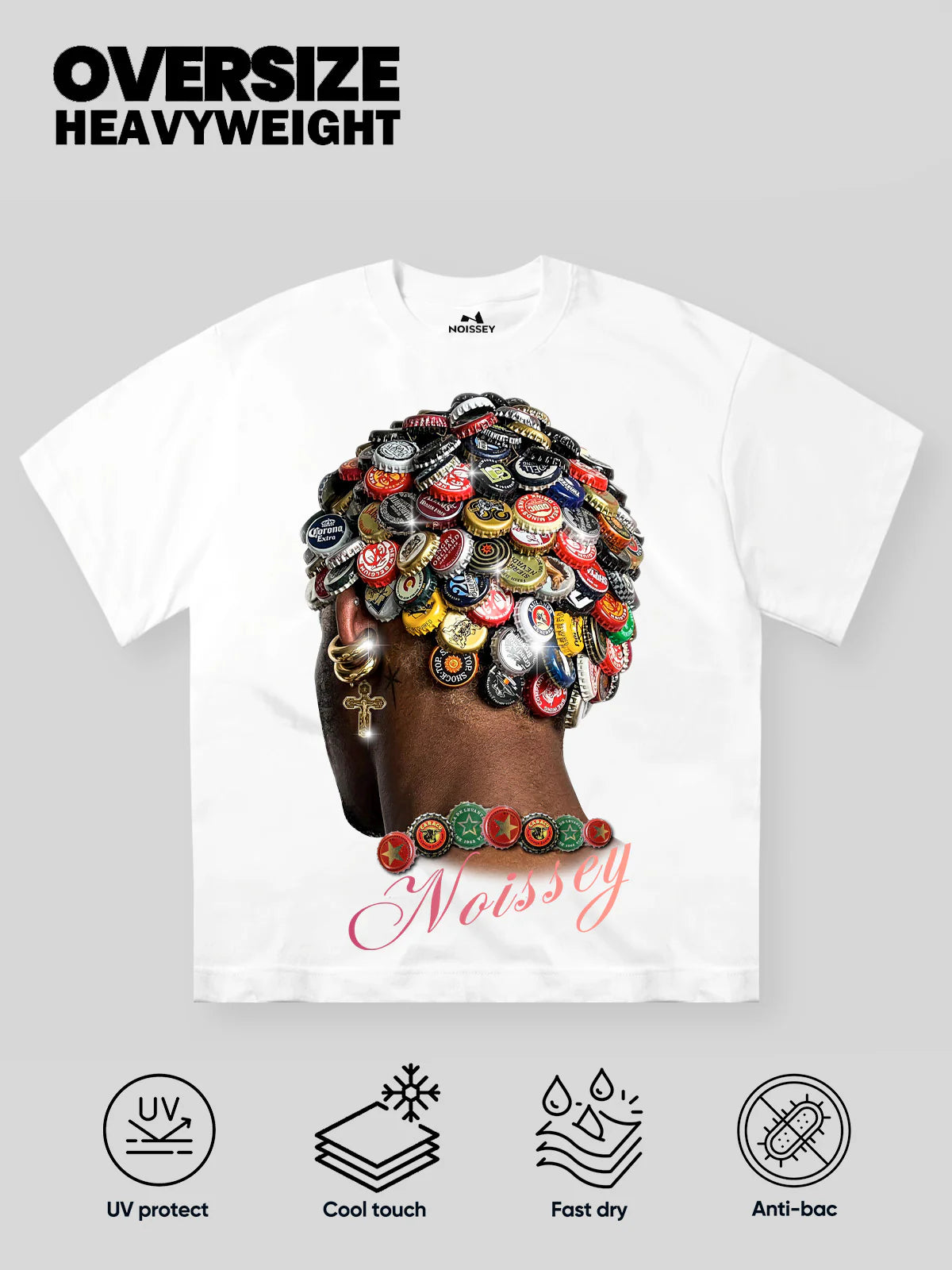 T-SHIRT NOISSEY OVERSIZE  WHITE  ART TAPPI BOTTIGLIA