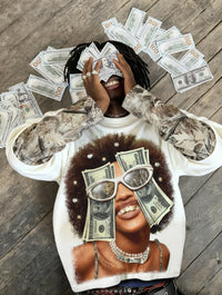 T-SHIRT NOISSEY LONG SLEEVE STAMPA DOLLARI MIMETICA