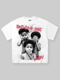 T-SHIRT NOISSEY  BOXY OVERSIZED BIANCA ART 3 CHILD