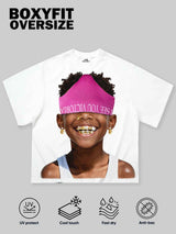T-SHIRT NOISSEY  BOXYFIT  OVERSIZED BIANCA ART FUNNY CHILD