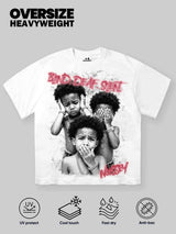 T-SHIRT NOISSEY  BOXY OVERSIZED BIANCA ART 3 CHILD