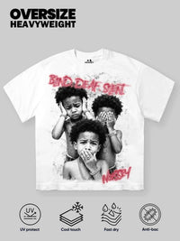 T-SHIRT NOISSEY  BOXY OVERSIZED BIANCA ART 3 CHILD