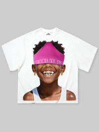 T-SHIRT NOISSEY  BOXYFIT  OVERSIZED BIANCA ART FUNNY CHILD