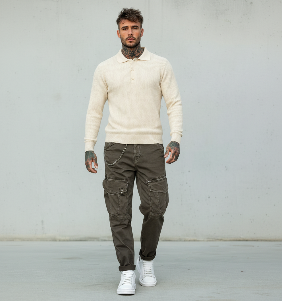 PANTALONE TASCONE - BERNA - *ART. 220220186 - COL. CIOCCOLATO