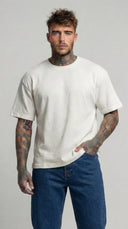 T-SHIRT  BIANCA MINIMAL TEXTURE  OVERSIZE FIT   - ONLY&SONS - ART. 22036392