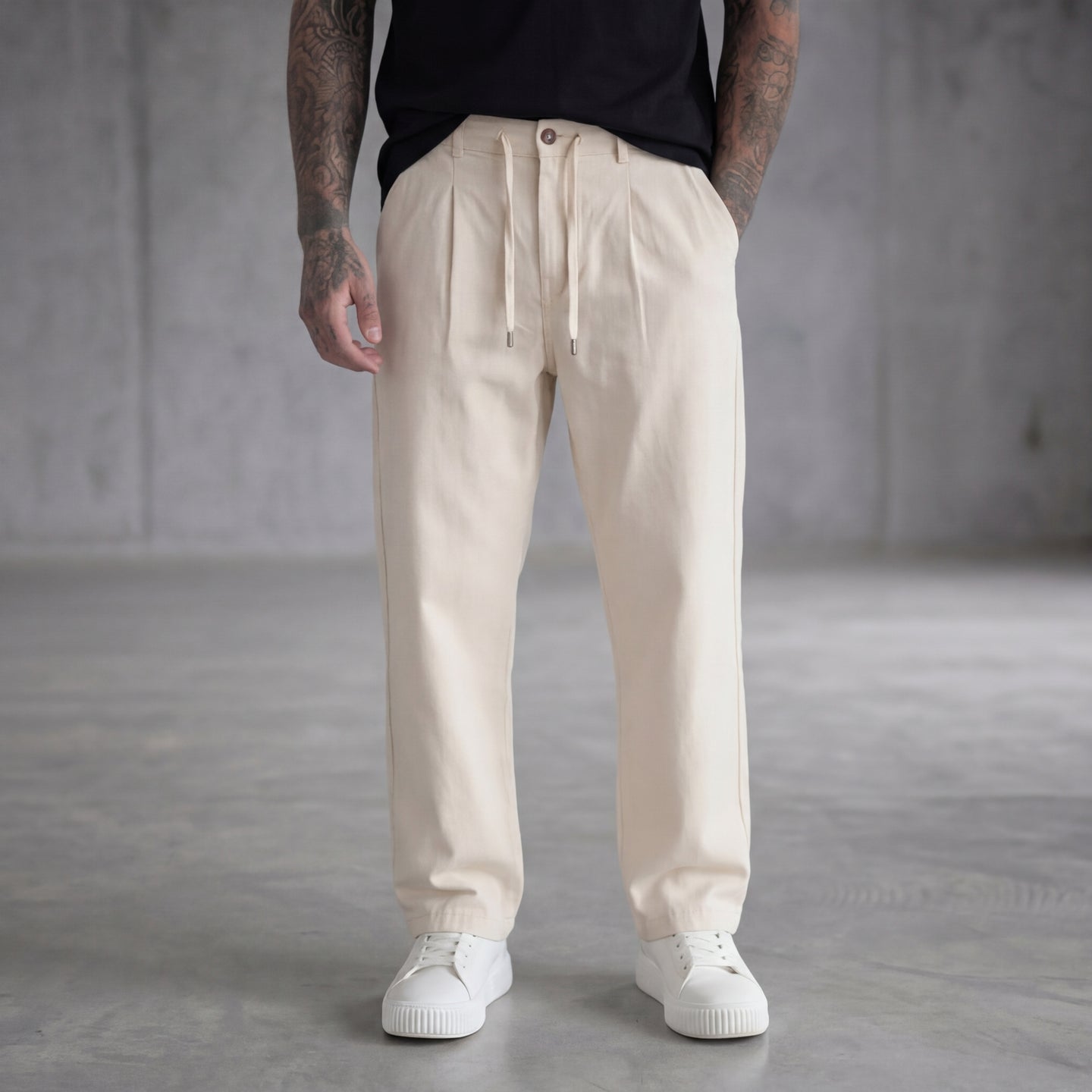 PANTALACCIO CON BOTTONE PANNA - ONLY&SONS - ART. 22037262