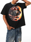 T-SHIRT NOISSEY  BLACK  BOXYFIT OVERSIZE ART BURNT OUT