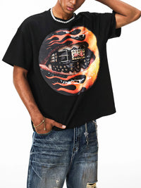 T-SHIRT NOISSEY  BLACK  BOXYFIT OVERSIZE ART BURNT OUT
