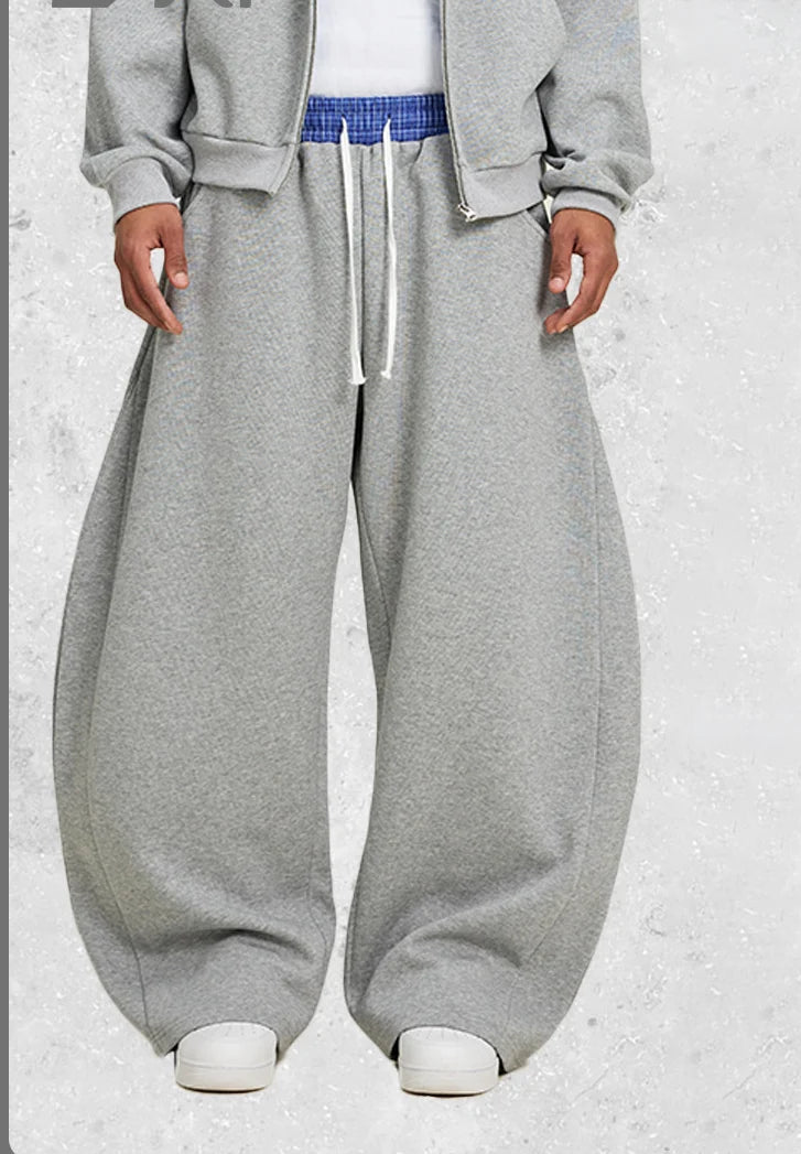 PANTALONI DI TUTA NOISSEY CON ELASTCO IN VITA A QUADRI E GAMBA CURVA STREETWEAR