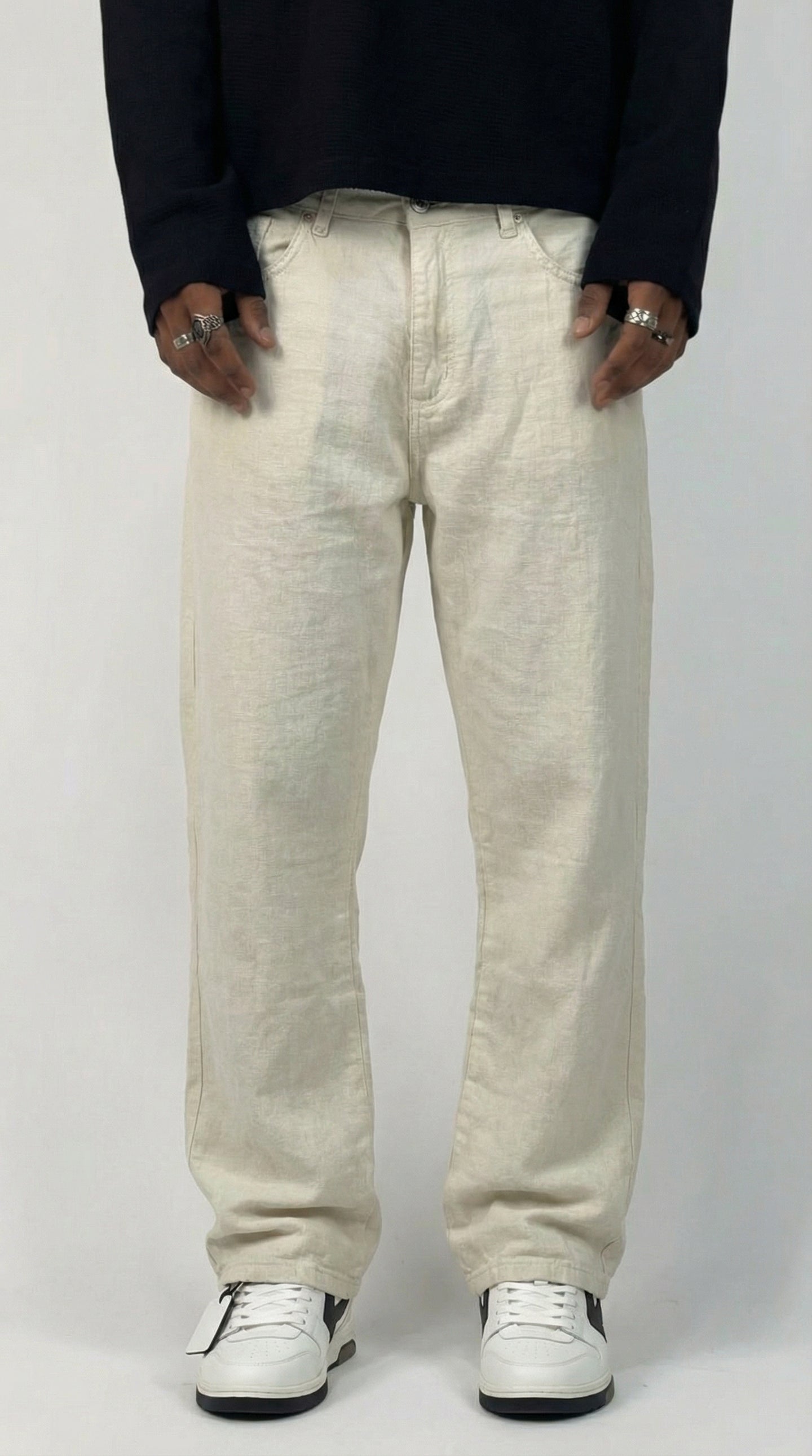 PANTALONE UOMO  LINO CROPPED  PIU' COLORI - BERNA - ART. 261209