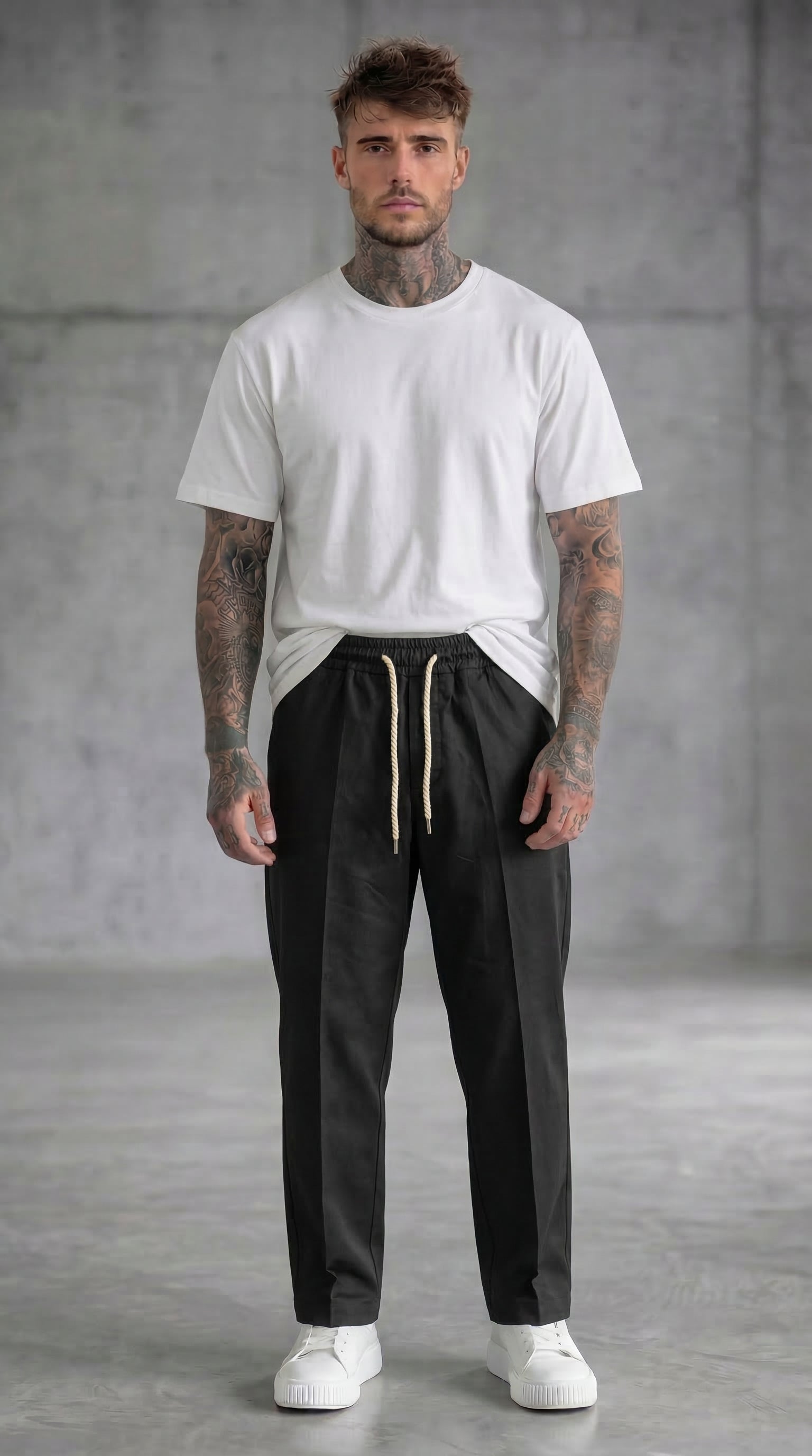 PANTALACCIO UOMO IN MISTO LINO VISCOSA  - BERNA - ART. 261226
