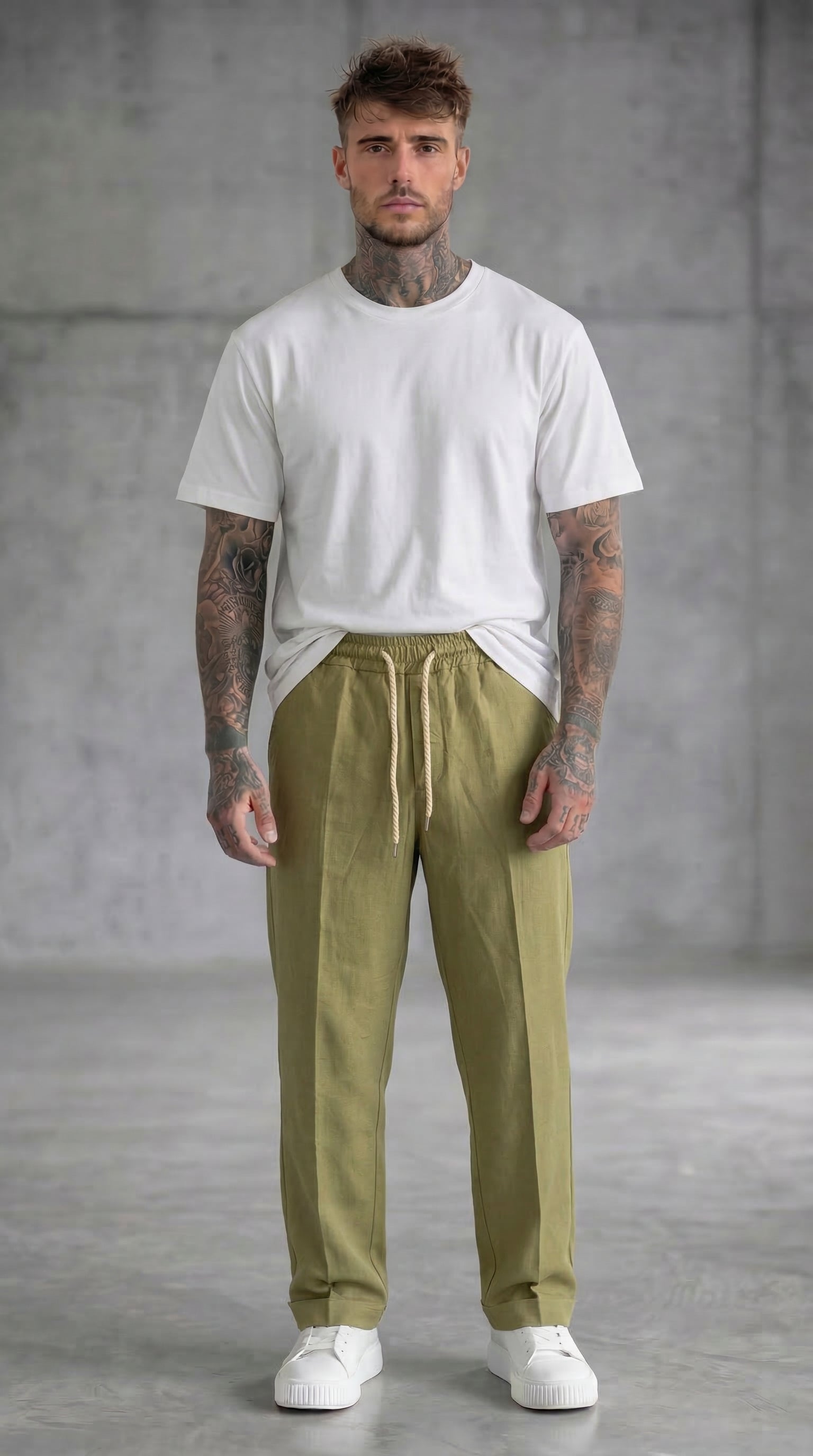 PANTALACCIO UOMO IN MISTO LINO VISCOSA  - BERNA - ART. 261226