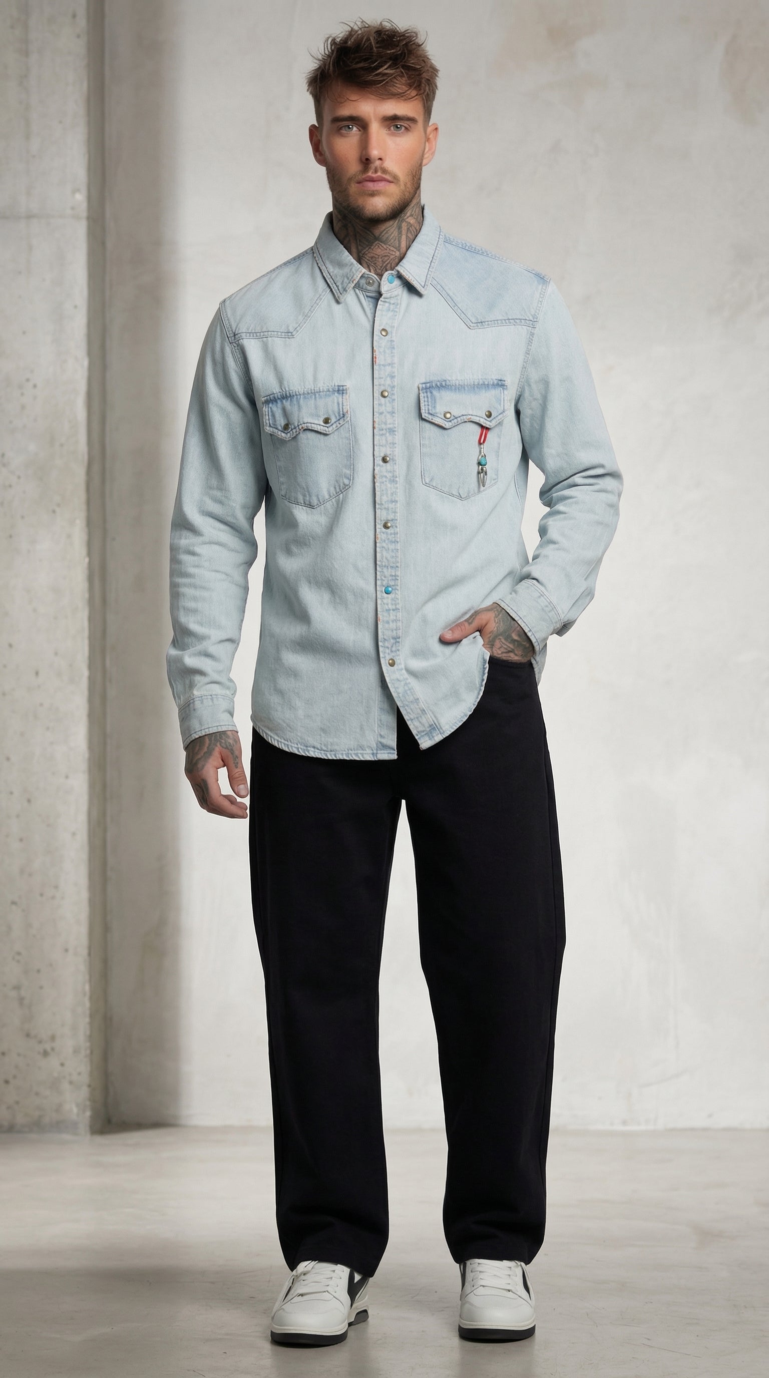 CAMICIA DENIM DESTROY  - BERNA - ART. 261259-30