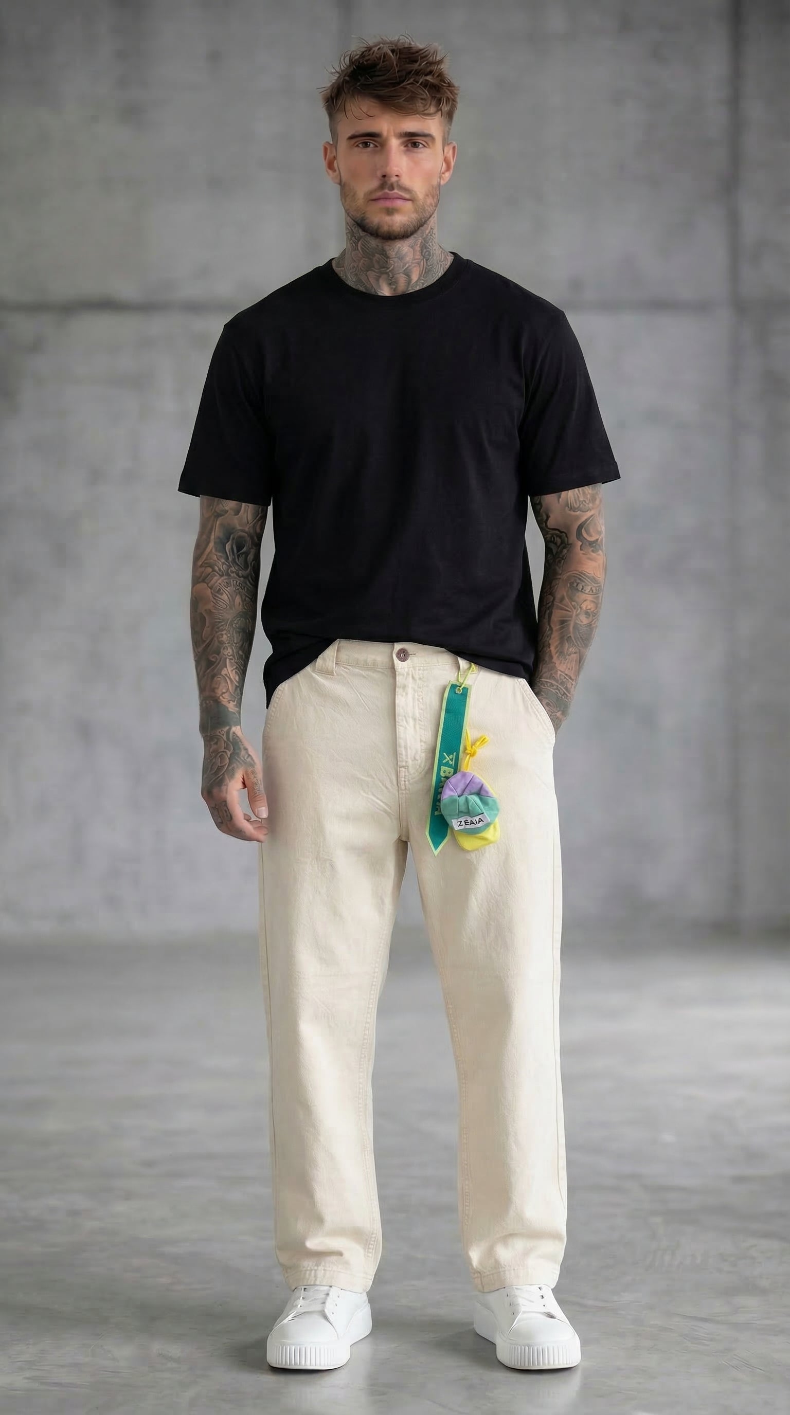 PANTALONE BERNA  STRAIGHT FIT CON MAXI PASSANTI + COLORI  ART 261283