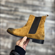STIVALETTO IN CAMOSCIO INVECCHIATO SUOLA INC - HAMEN - ART. 209 - COL. CUOIO