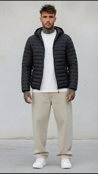 PIUMINO SLIM FIT CON CAPPUCCIO RIMOVIBILE - HAMEN - ART. LPG8135 - COL. BLU