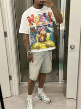 T-SHIRT NOISSEY OVERSIZE BIANCA ART POOL SIDE MANIA