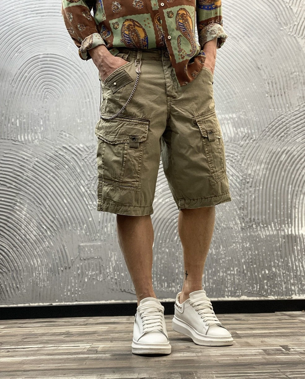 BERMUDA TASCONATO - BERNA -  ART. 22001257 - COL. VERDE MILITARE