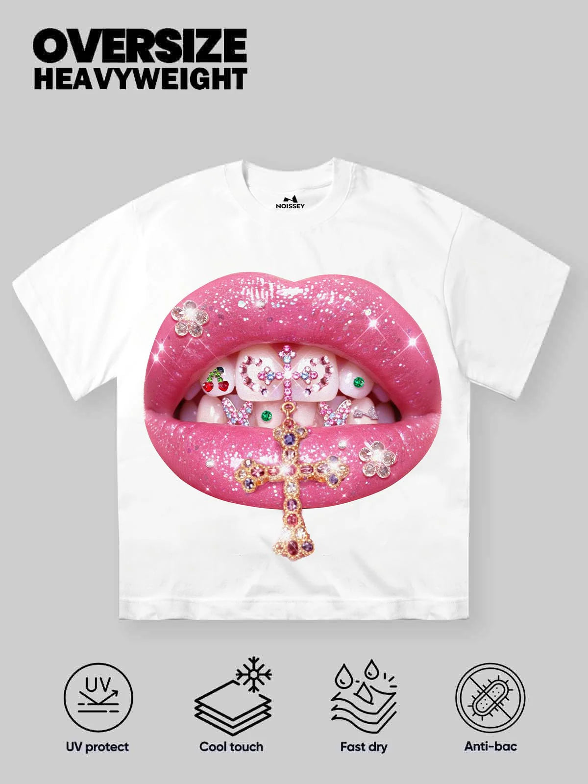 T-SHIRT NOISSEY OVERSIZE BIANCA ART BOCCA PINK