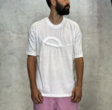 T-SHIRT DOPPIO COLLO OVERSIZE - DAMN STUDIOS -  ART. DAMN9 - COL. BIANCO
