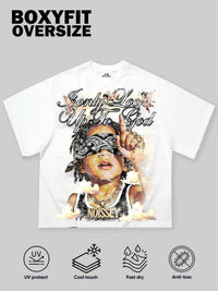 T-SHIRT NOISSEY BOXYFIT OVERSIZE BIANCA ART ONLY GOD