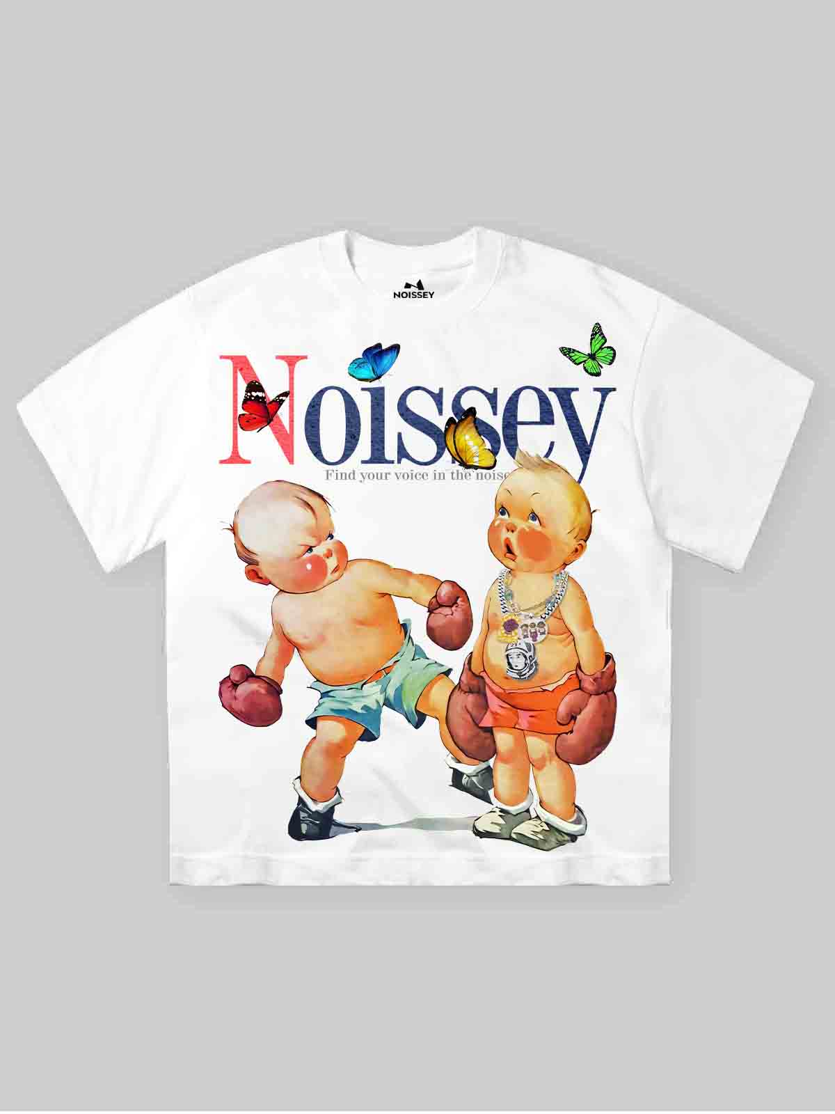 T-SHIRT NOISSEY OVERSIZE  WHITE  ART BOXING BABY
