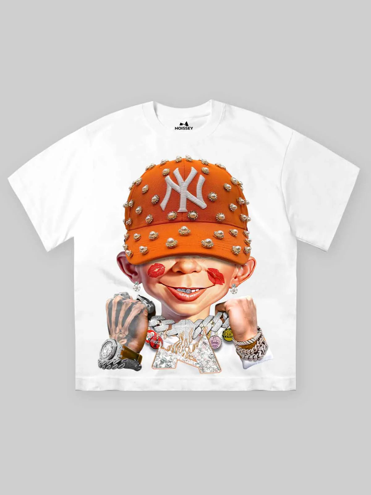 T-SHIRT NOISSEY OVERSIZE BIANCA ART BAD BOY BACI
