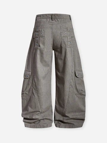 PANTALONI LARGHI MULTITASCHE  VINTAGE   - NOISSEY