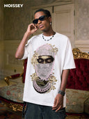 T-SHIRT NOISSEY OVERSIZE BIANCA ART PASSAMONTAGNA ORO