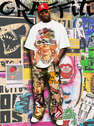 T-SHIRT NOISSEY BAD BOY CAP PRINT BOXY OVERSIZED BIANCA ART CAP SPILLE