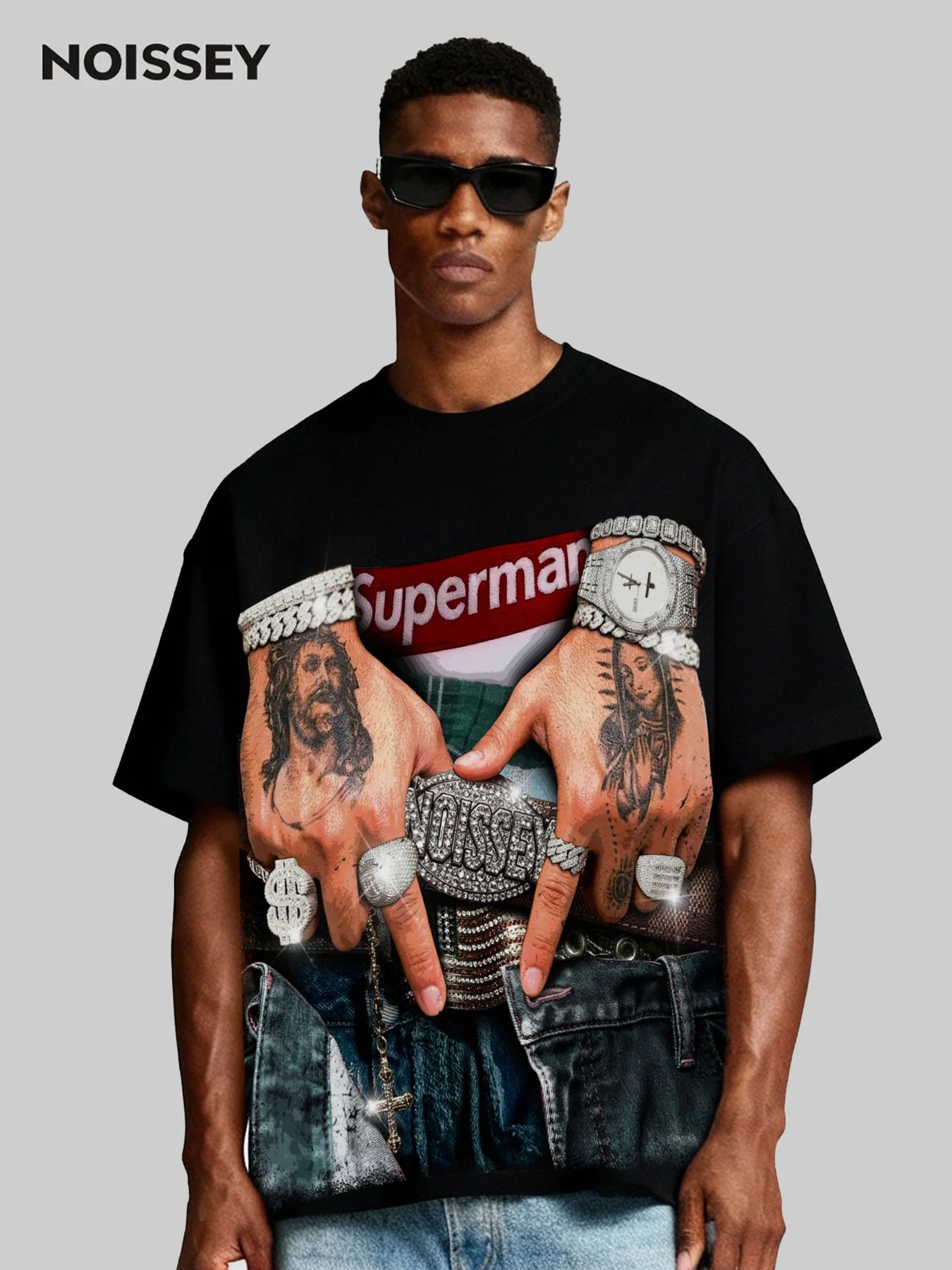 T-SHIRT CROPPED OVER NOISSEY NERO SUPERMAN