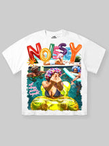 T-SHIRT NOISSEY OVERSIZE BIANCA ART POOL SIDE MANIA