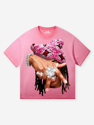 T-SHIRT PINK   STAMPA  ETERNAL VICTORY PINK CAT EAR   -  NOISSEY