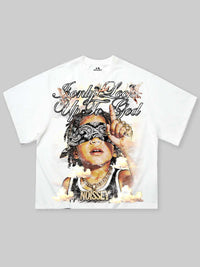 T-SHIRT NOISSEY BOXYFIT OVERSIZE BIANCA ART ONLY GOD