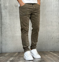 PANTALONE 5 TASCHE VELLUTO - BERNA - ART. 2332337 - COL. FANGO