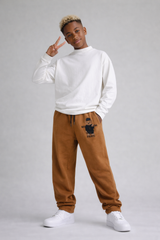 PANTALONE DI TUTA BAMBINO OVER  PIU' COLORI - STAMPA ORSO  - HAMEN - ART. ORSO