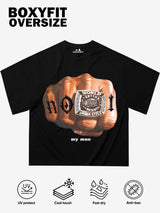 T-SHIRT NOISSEY  BLACK  BOXYFIT OVERSIZE ART DAP ME UP