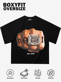 T-SHIRT NOISSEY  BLACK  BOXYFIT OVERSIZE ART DAP ME UP
