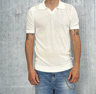 POLO BERNA SENZA BOTTONI TRAFORATA  SS10 *ART 243205128  COL PANNA
