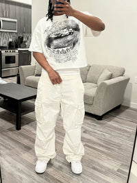 T-SHIRT NOISSEY WHITE BOXYFIT OVERSIZE ART BIBLE LIP